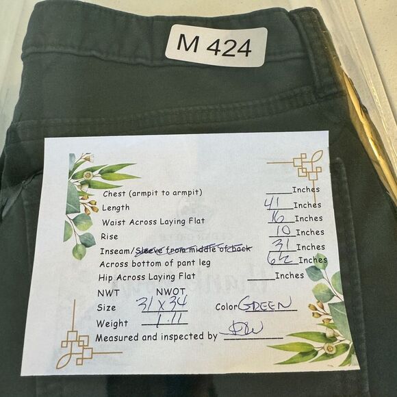 Banana Republic Traveler Mens Jeans 31X34 Green Stretch Athletic Fit Skinny M424 - Picture 8 of 13